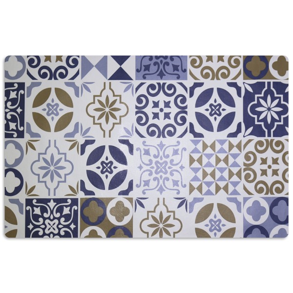 Encontraproduto.com.br - 12 Jogo Americano Azulejo Lisboa - Impermeável  PVC