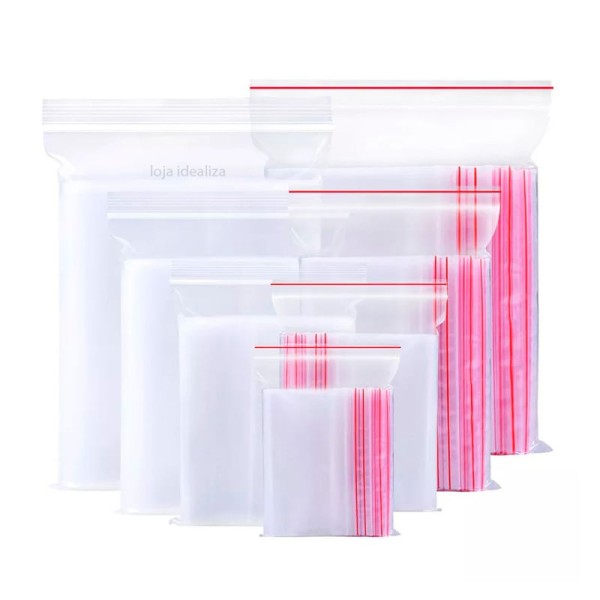 Encontraproduto.com.br - 10 Saco Hermético Fecha Fácil Ziplock Freezer Multiuso N9 M