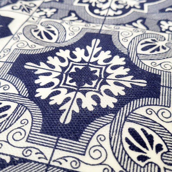 Encontraproduto.com.br - 1 Toalha Mesa Festa TNT Coimbra Estampado Azul 140X200
