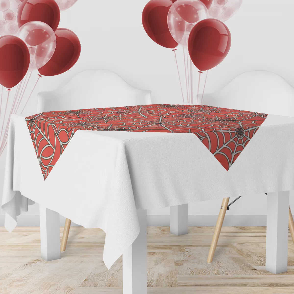 Encontraproduto.com.br - 1 Toalha Mesa Festa Estampado TNT Spider Teia Aranha Redonda