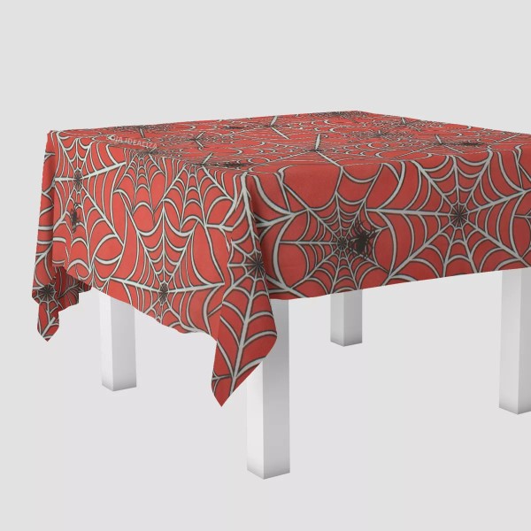 Encontraproduto.com.br - 4 Toalha Mesa Festa Estampado TNT Spider Teia Aranha Redonda