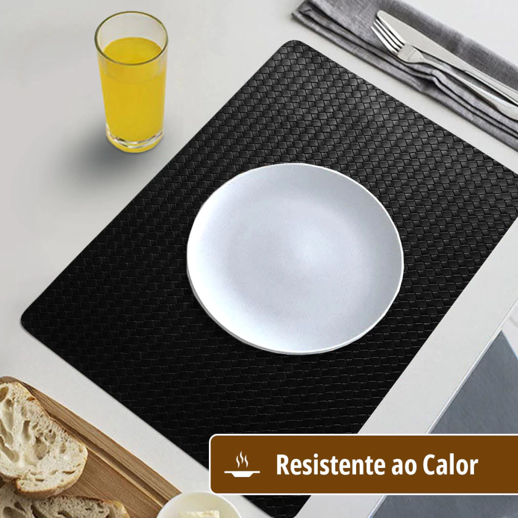 Encontraproduto.com.br - 12 Jogo Americano Mesa Posta Luxo Impermeável Pvc Cro Ar