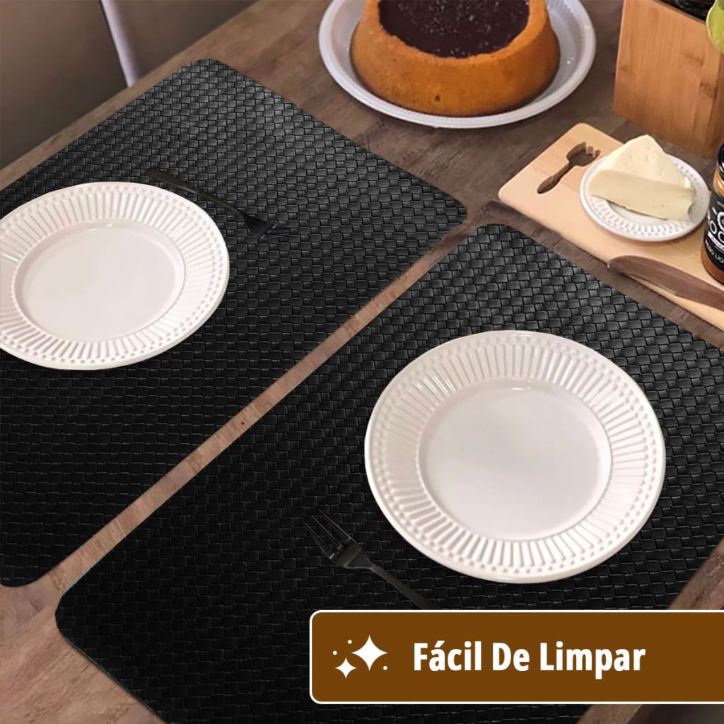 Encontraproduto.com.br - 10 Jogo Americano Mesa Posta Luxo Impermeável Pvc Cro Re