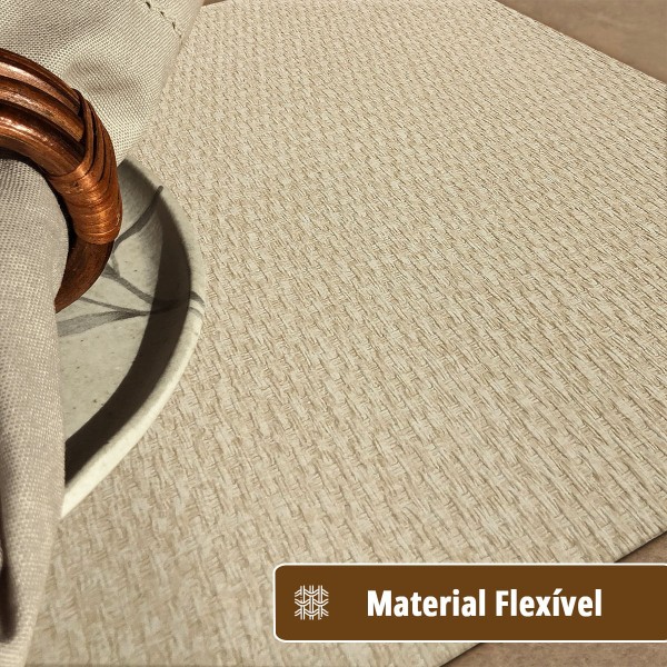 Encontraproduto.com.br - 8 Jogo Americano Mesa Posta Luxo Impermeável Pvc Plh Bgc