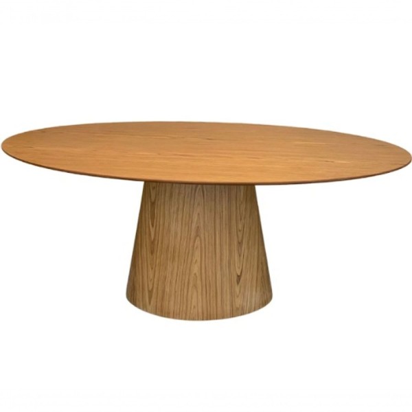 Mesa De Jantar Cone Oval 160X90cm Freijó Marrom