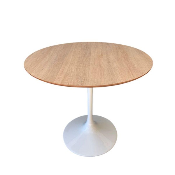 Encontraproduto.com.br - Mesa De Jantar Saarinen 100 Cm Tampo Jade Base Branca Branco