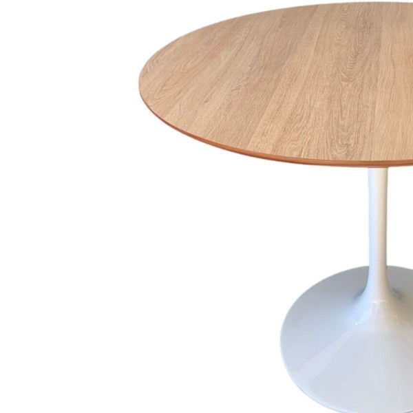 Encontraproduto.com.br - Mesa De Jantar Saarinen 100 Cm Tampo Jade Base Branca Branco