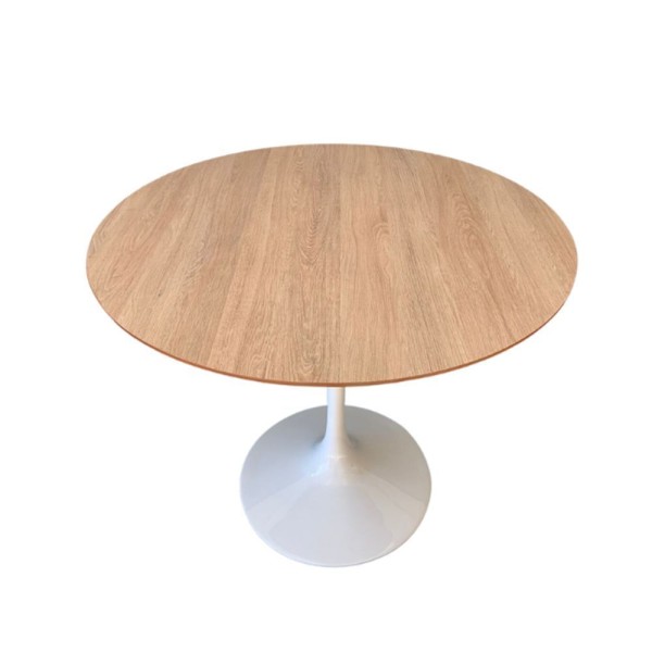 Encontraproduto.com.br - Mesa De Jantar Saarinen 100 Cm Tampo Jade Base Branca Branco