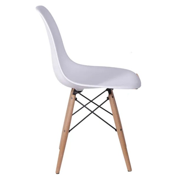 Encontraproduto.com.br - Conjunto Mesa De Jantar Cone Redonda 120 Cm ébano + 5 Cadeiras Eames Dkr Wood