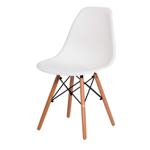 Encontraproduto.com.br - Conjunto Mesa De Jantar Cone Redonda 120 Cm ébano + 5 Cadeiras Eames Dkr Wood
