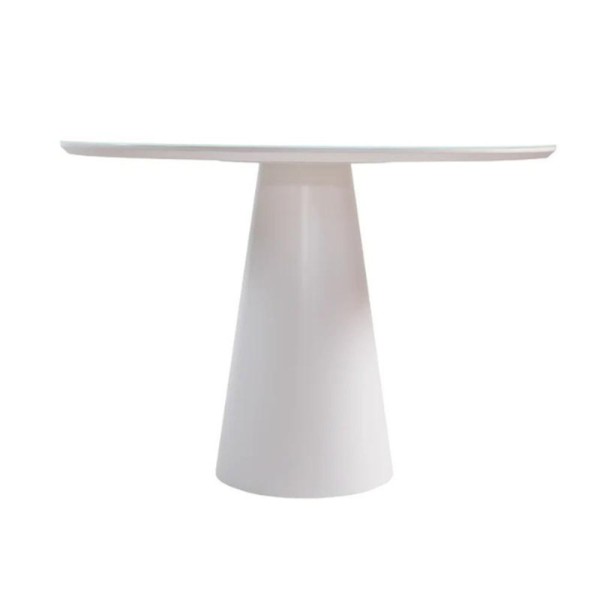 Encontraproduto.com.br - Mesa De Jantar Cone Redonda 120 Cm Laqueada Cores Branco