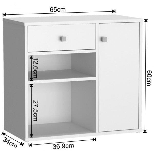 Encontraproduto.com.br - Armário Multiuso 1 Porta 1 Gaveta Ravena Mel/Preto