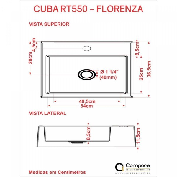 Encontraproduto.com.br - Kit Cuba Rt55 Com Torneira Luxo 1195 Metal E Válvula 1 Polegada E Sifão Pvc E Flexível Amarelo