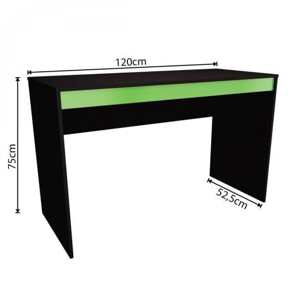 Encontraproduto.com.br - Escrivaninha Mesa Gamer B23 Preto/Verde