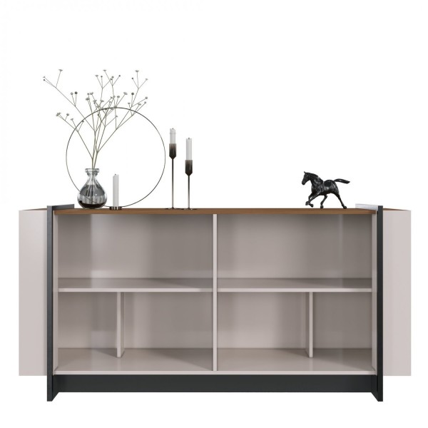 Encontraproduto.com.br - Buffet 4 Portas Copacabana Off White/Nogueira