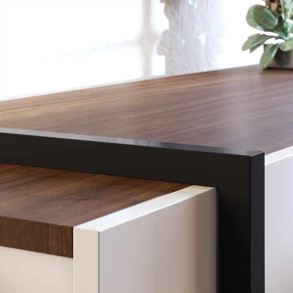 Encontraproduto.com.br - Buffet 4 Portas Copacabana Off White/Nogueira