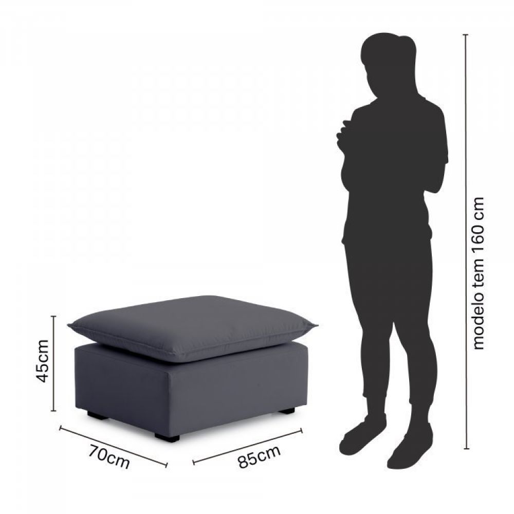 Encontraproduto.com.br - Sofá Hug 3 Lugares 295cm Hug Madeiramadeira Azul