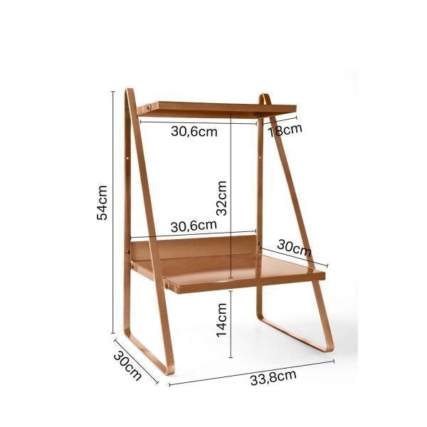 Encontraproduto.com.br - Mesa de Cabeceira Nicho em Aço Begônia CabeCasa MadeiraMadeira Cobre