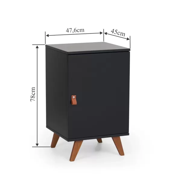 Encontraproduto.com.br - Módulo Simples 1 Porta Play Artemobili Preto/Garapa