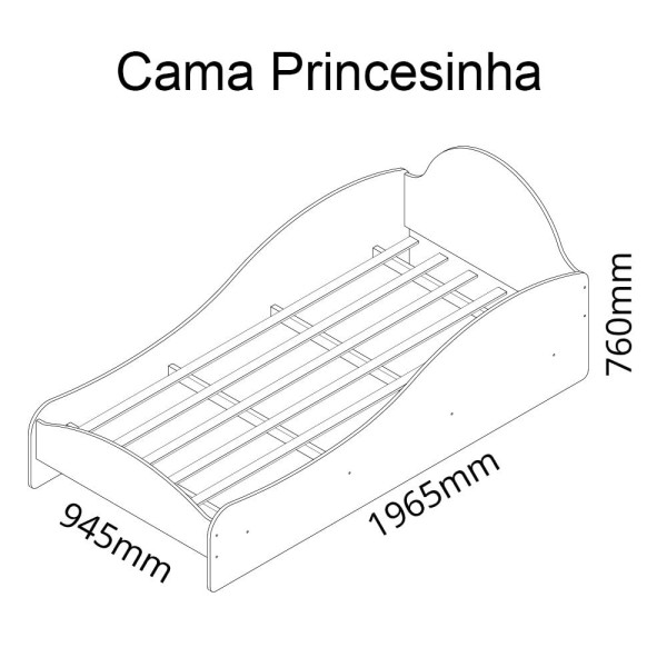 Encontraproduto.com.br - Cama Infantil Princesinha Gelius Móveis Pink Ploc