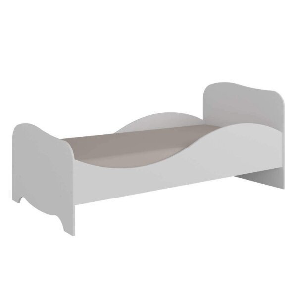 Encontraproduto.com.br - Conjunto Quarto Infantil com Cômoda 4 Gavetas e Mini Cama com Proteção Lateral Uli Espresso Móveis Branco