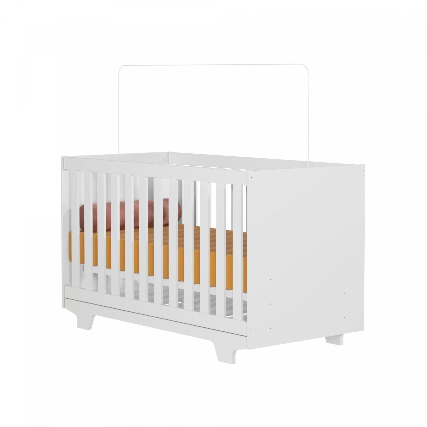 Encontraproduto.com.br - Quarto de Bebê 100% MDF com Berço Mini Cama Life e Cômoda Fly Branco