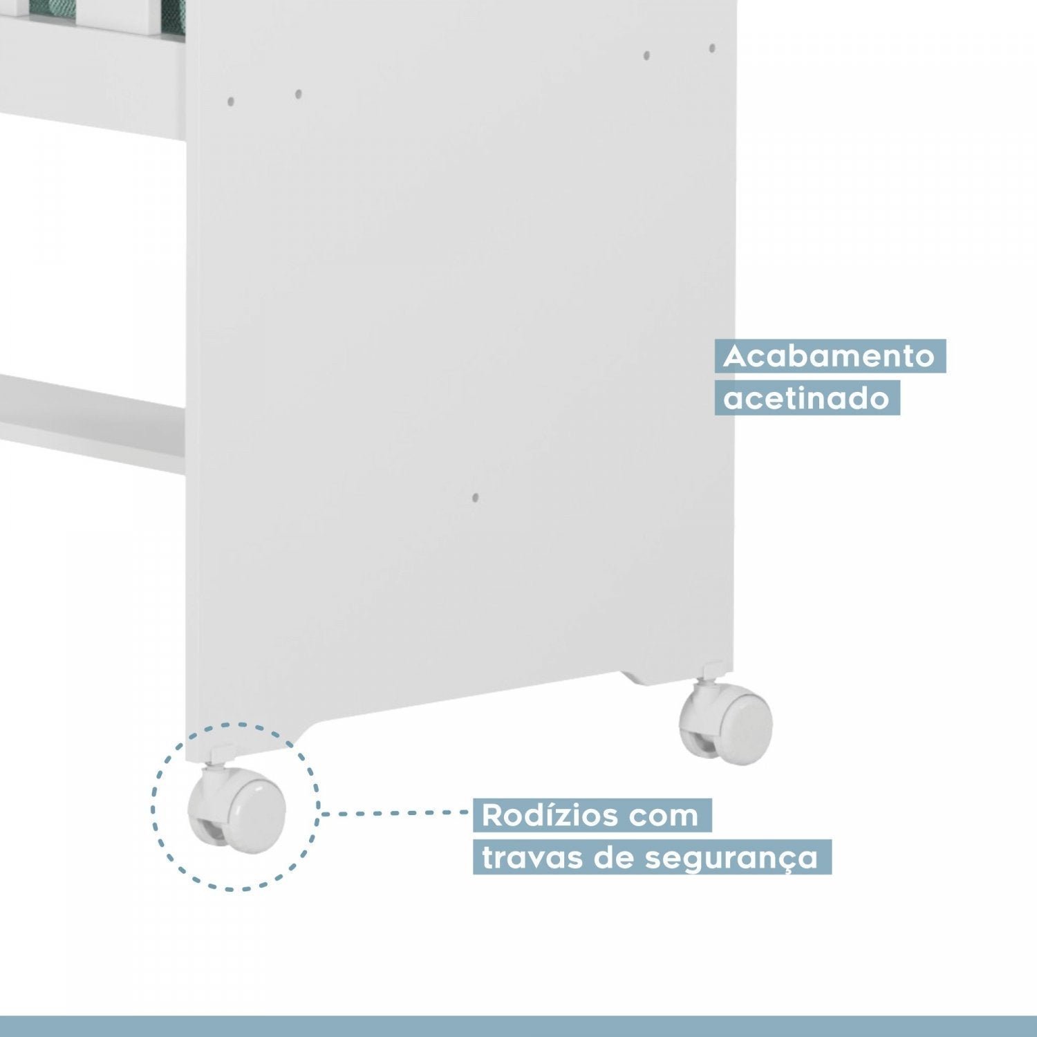 Encontraproduto.com.br - Quarto de Bebê 100% MDF com Mini Berço E Roupeiro Life 3 Portas Branco