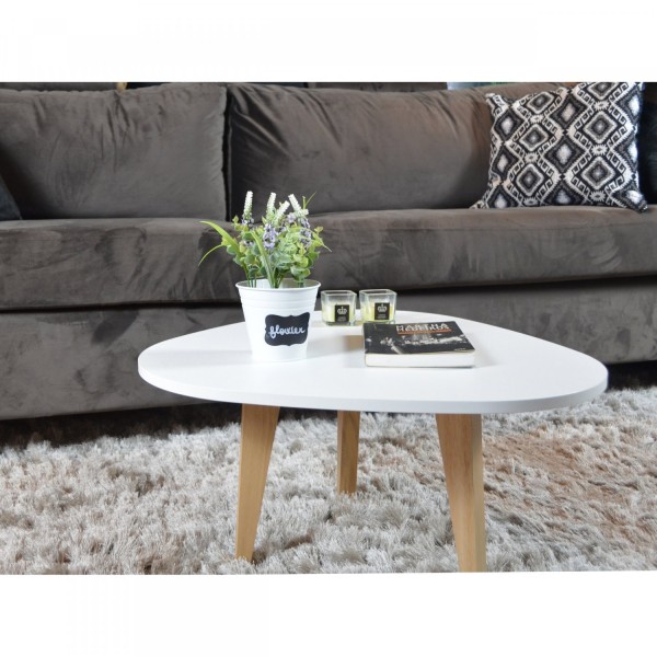 Encontraproduto.com.br - Mesa de Centro Munique Branco/Madeirado