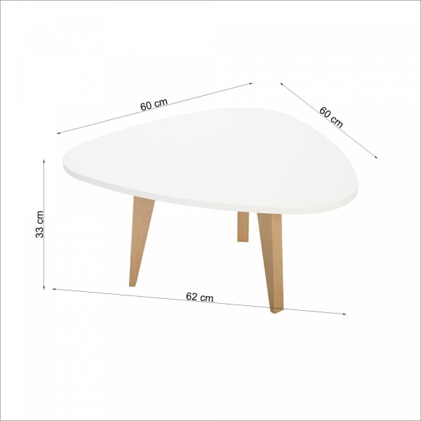 Encontraproduto.com.br - Mesa de Centro Munique Branco/Madeirado