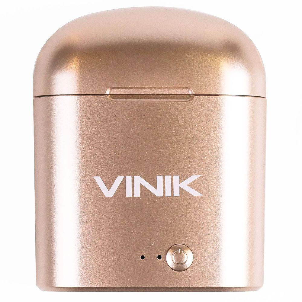 Encontraproduto.com.br - Fone De Ouvido Bluetooth Easy W1 + Wireless Dourado 100296 - Vinik
