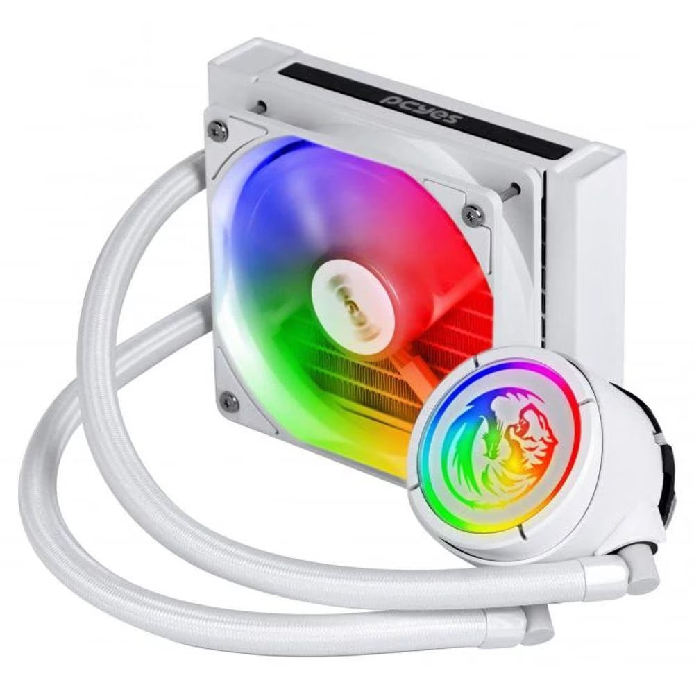 Encontraproduto.com.br - Water Cooler Pcyes Nix 2 Argb 120mm Tdp 200w Branco - Pcywcnix120w Branco