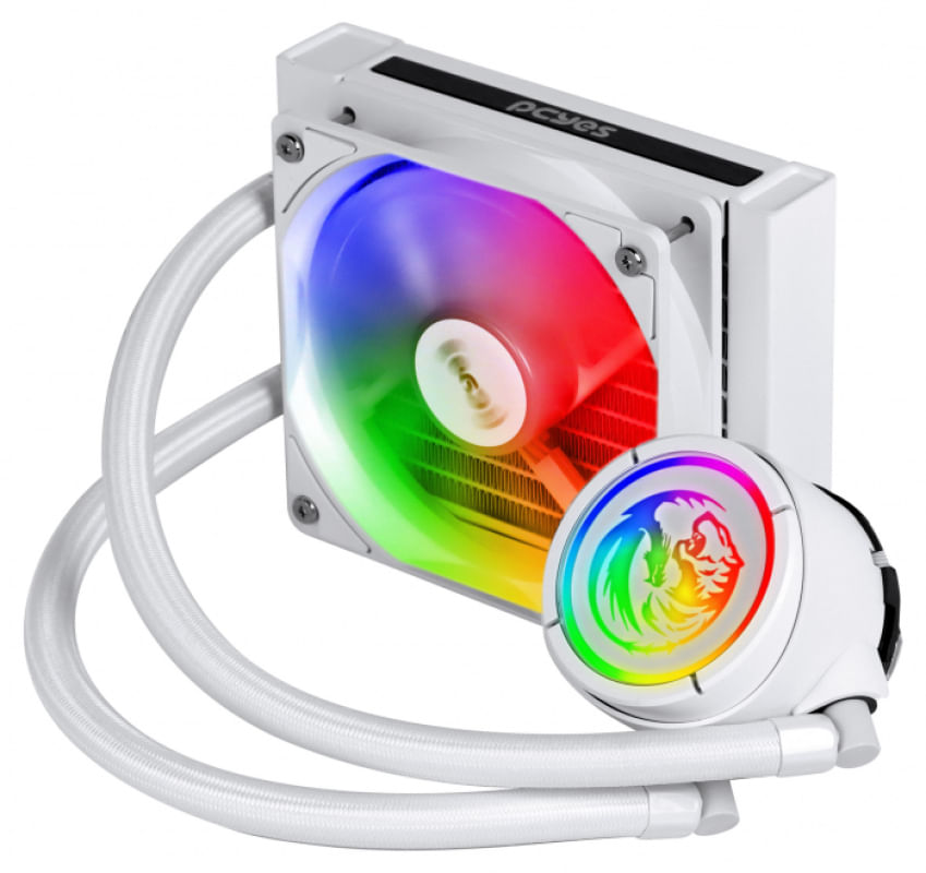 Encontraproduto.com.br - Water Cooler Pcyes Nix 2 Argb 120mm Tdp 200w Branco - Pcywcnix120w Branco