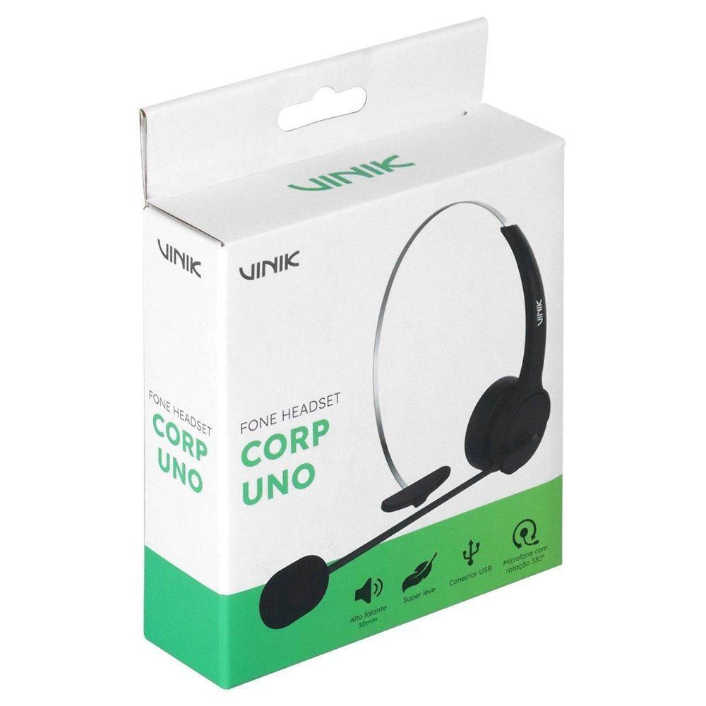 Encontraproduto.com.br - Fone de Ouvido Headset CORP UNO USB - VK400