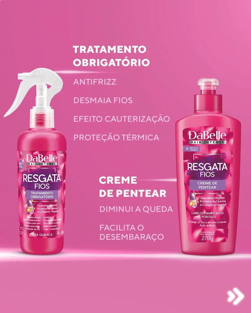 Encontraproduto.com.br - Tratamento Obrigatorio 180ml Resgate Fios - DaBelle