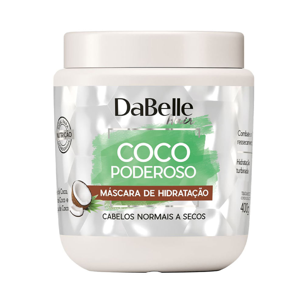 Encontraproduto.com.br - Máscara de Hidratação Dabelle Hair Coco Poderoso 400g