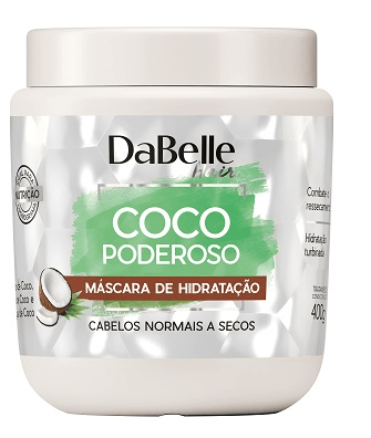 Encontraproduto.com.br - Máscara de Hidratação Dabelle Hair Coco Poderoso 400g