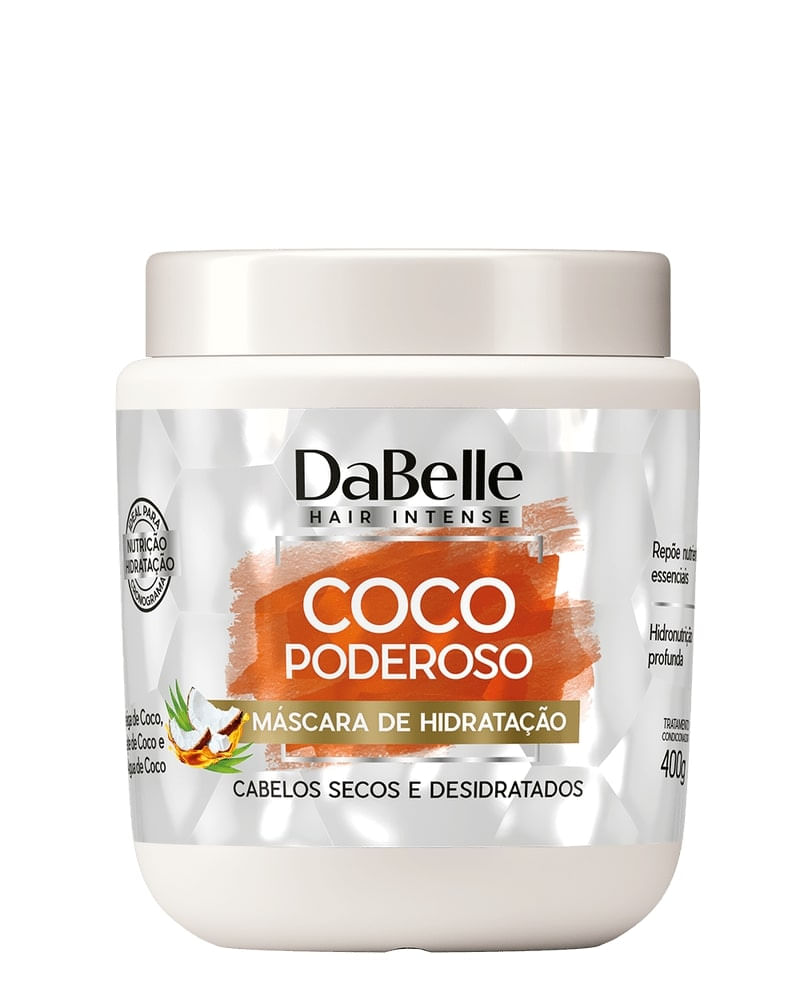 Encontraproduto.com.br - Máscara de Hidratação Dabelle Hair Coco Poderoso 400g