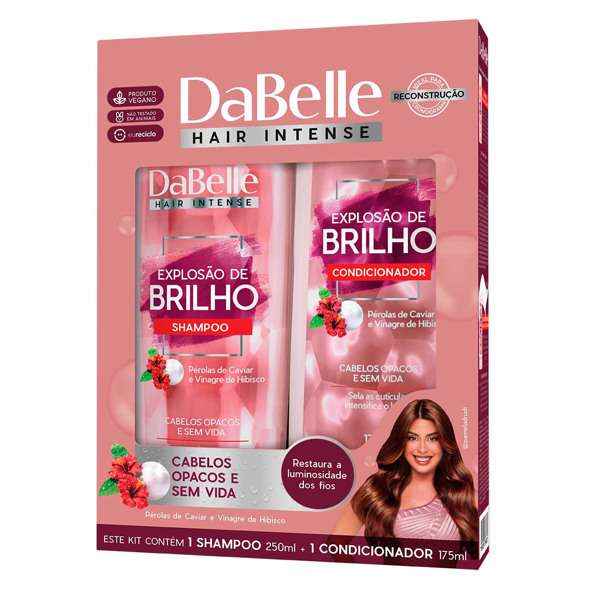 Encontraproduto.com.br - Kit Shampoo 250ml + Condicionador 200ml Explosao de Brilho - DaBelle