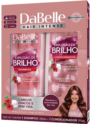 Encontraproduto.com.br - Kit Shampoo 250ml + Condicionador 200ml Explosao de Brilho - DaBelle
