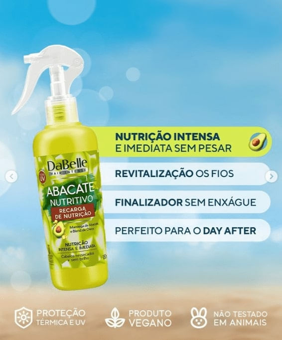 Encontraproduto.com.br - Recarga de Nutrição 180ml Abacate Nutritivo - DaBelle