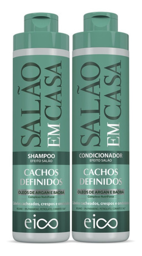Kit Salão Em Casa Cachos Definidos Shampoo + Condicionador 800ml