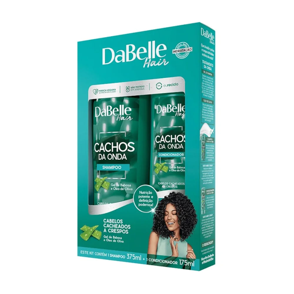 Encontraproduto.com.br - Kit Shampoo 375ml + Condicionador 175ml Cachos da Onda - DaBelle