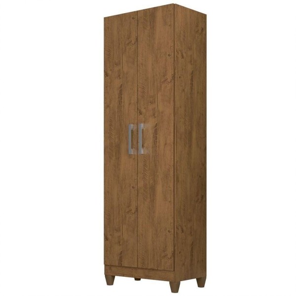 Encontraproduto.com.br - Armário Multiuso Organizador 2 Portas Castanho Wood