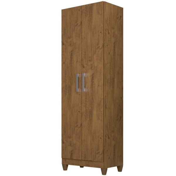 Encontraproduto.com.br - Armário Multiuso Organizador 2 Portas Castanho Wood