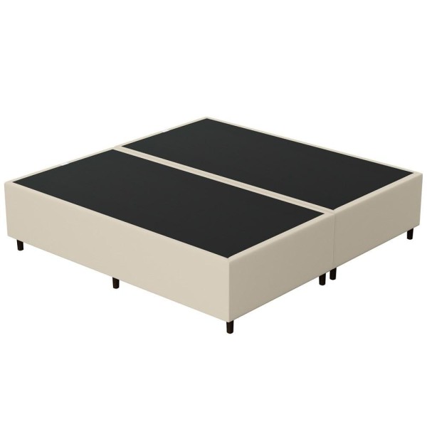 Encontraproduto.com.br - Cabeceira com Base Cama Box Casal Queen 158x198 Hit ID5 Corano Bege/Linho Rosê - Mpozenato