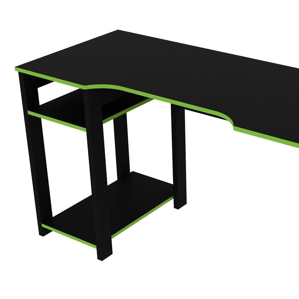 Encontraproduto.com.br - Mesa Para Computador Notebook Gamer Me4152 Preto/verde