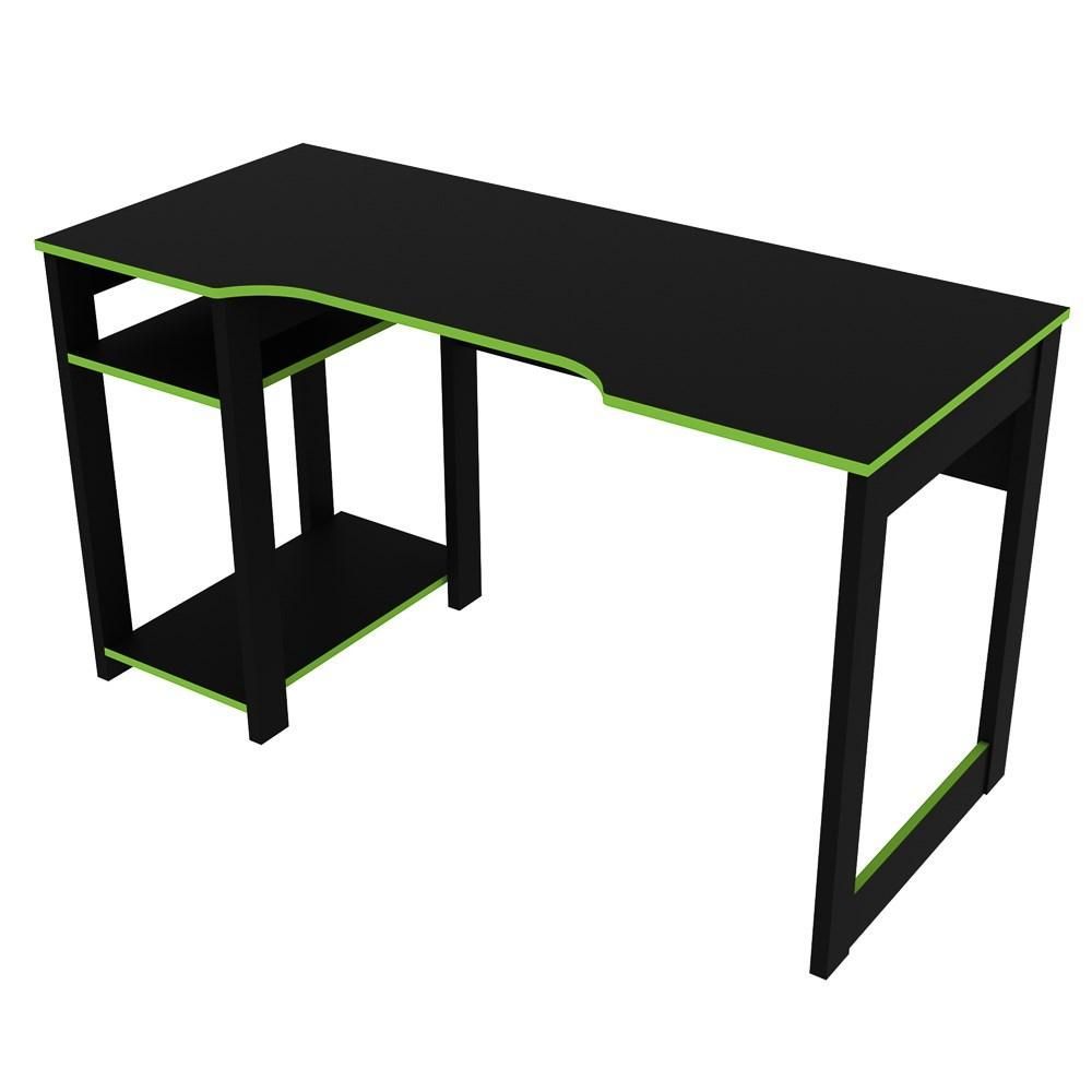 Encontraproduto.com.br - Mesa Para Computador Notebook Gamer Me4152 Preto/verde