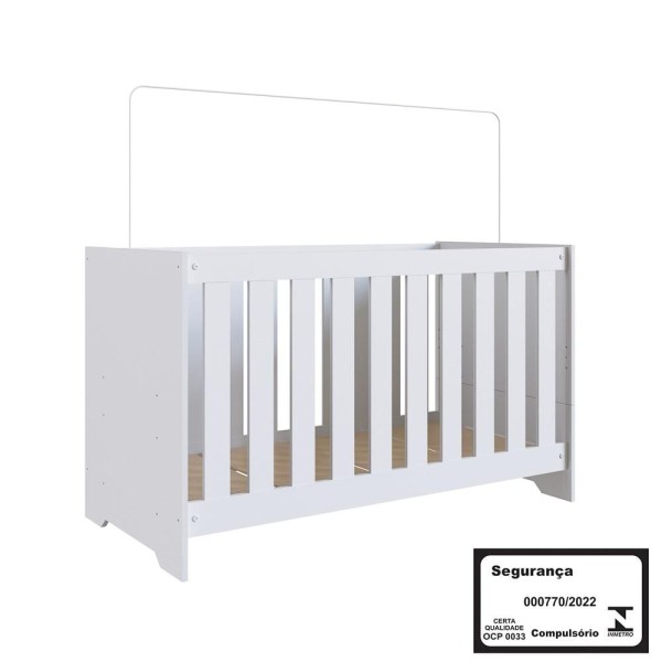 Encontraproduto.com.br - Berço Americano 3 em 1 Certificado Inmetro Aconchego LA004 Branco - Completa Móveis