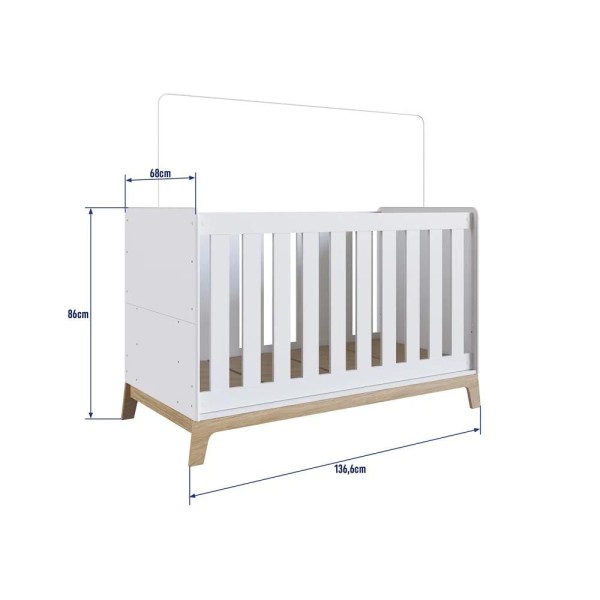 Encontraproduto.com.br - Berço 3 Em 1 Mini Cama Sofá Certificado Inmetro Favo De Mel 001 Branco - Completa Móveis