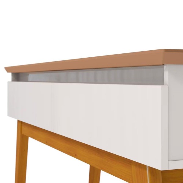 Encontraproduto.com.br - Aparador Classic Com Espelho Adnet HI01 Off White/Freijó - Mpozenato